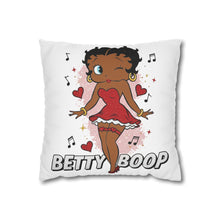 Load image into Gallery viewer, Betty Boop Pillowcase, Music Lover Gift, Cartoon Home Decor Throw Pillow, Christmas Cusion Cover, Living Room Accent, Spun Polyester Square