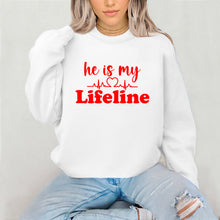 Load image into Gallery viewer, Soulmate Sweatshirt, Lifeline Sweatshirt, Valentine Sweatshirt, Valentines Gift, Couple Gifts, Matching Sweatshirt, Groom Bride Sweatshirt