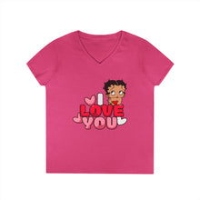 Load image into Gallery viewer, I Love You Betty Boop Shirt, Cute Betty Boop Shirt, I Love You Tshirt, Mothers Day T-Shirt, Betty Boop Womens V-Neck, Betty Boop Design