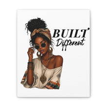 Load image into Gallery viewer, Built Different Women Portrait Wall Art, Black Girl Boho Home Decor Aesthetic Boho Womens Bedroom Decor, Motivational Wall Art Birthday Gift