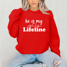 Load image into Gallery viewer, Soulmate Sweatshirt, Lifeline Sweatshirt, Valentine Sweatshirt, Valentines Gift, Couple Gifts, Matching Sweatshirt, Groom Bride Sweatshirt