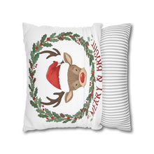 Load image into Gallery viewer, Christmas Theme Pillowcase, Christmas Design Pillow Cover, Christmas Deer, Home Decor Christmas Gift, Cute Living Room Christmas Accent