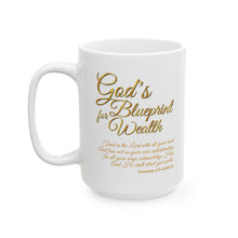Load image into Gallery viewer, God's Blueprint Wealth Mug, Morning Coffee Mug, Coffee Cup, Religious Print Mug, Spiritual Mug Bible Verse Mug, Trendy Christian Designs Christmas Gift