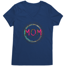 Load image into Gallery viewer, All_Day_Everyday_Mom_Mode_Womens_Vneck_S_Deep_Royal_Mockup.png