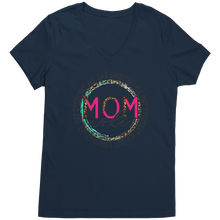 Load image into Gallery viewer, All_Day_Everyday_Mom_Mode_Womens_Vneck_S_New_Navy_Mockup.png