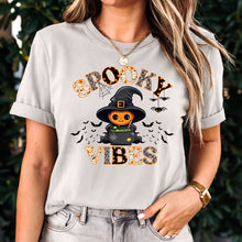 Load image into Gallery viewer, Comfort Colors Spooky Vibes Shirt, Spooky Season Shirt, Cute Halloween Shirt, Halloween Gift, Halloween Pumpkin Shirt, Trick or Treat Shirt