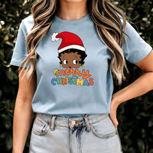 Load image into Gallery viewer, Betty Boop Shirt, Merry Christmas Shirt, Betty Boop Christmas Tshirt, Christmas Gift, Winter Shirt, Cute Holiday Tee, Cute Christmas Shirt