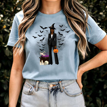 Load image into Gallery viewer, Comfort Colors Fashionable Halloween Shirt For Black Girl Halloween Shirt Gift For Spooky Season Shirt Black Girl Magic Retro Halloween Gift