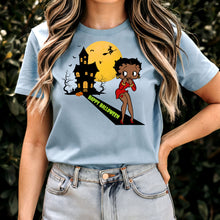 Load image into Gallery viewer, Betty Boop Shirt, Cute Betty Boop Halloween Shirt, Spooky Season Shirt, Halloween Gift For Her Betty Boop Womens Shirt Funny Halloween Shirt
