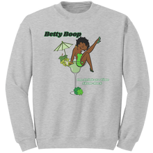 Load image into Gallery viewer, Betty_Boop_Crewneck_Sweatshirt_St_Patri_Ash_Mockup.png