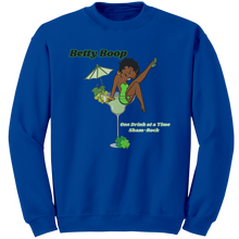 Load image into Gallery viewer, Betty_Boop_Crewneck_Sweatshirt_St_Patri_Royal_Mockup.png