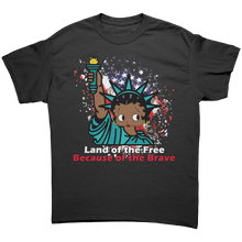 Load image into Gallery viewer, Betty_Boop_Funny_Patriotic_Shirt_Indepe_Black_Front_Mockup.png