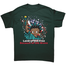 Load image into Gallery viewer, Betty_Boop_Funny_Patriotic_Shirt_Indepe_Forest_Green_Mockup.png