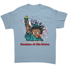 Load image into Gallery viewer, Betty_Boop_Funny_Patriotic_Shirt_Indepe_Light_Blue_Front_Mockup.png