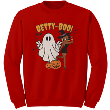 Load image into Gallery viewer, Betty_Boop_Halloween_Sweatshirt_Cute_Ha_Red_Mockup.png