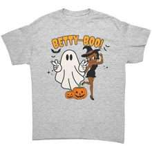 Load image into Gallery viewer, Betty_Boop_Halloween_T-Shirt_Cute_Pumpk_Ash_Grey_Front_Mockup.png