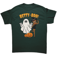 Load image into Gallery viewer, Betty_Boop_Halloween_T-Shirt_Cute_Pumpk_Forest_Green_Mockup.png