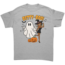 Load image into Gallery viewer, Betty_Boop_Halloween_T-Shirt_Cute_Pumpk_Sport_Grey_Front_Mockup.png