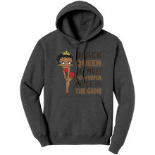 Load image into Gallery viewer, Betty_Boop_Hoodie_Black_Girl_Hoodie_Bl_Dark_Heather_Front_Mockup.png