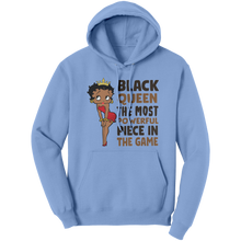 Load image into Gallery viewer, Betty_Boop_Hoodie_Black_Girl_Hoodie_Bl_Light_Blue_Front_Mockup.png