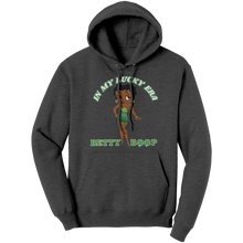 Load image into Gallery viewer, Betty_Boop_Hoodie_In_My_Lucky_Era_Hoodi_Dark_Heather_Front_Mockup.png