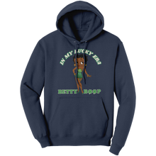 Load image into Gallery viewer, Betty_Boop_Hoodie_In_My_Lucky_Era_Hoodi_Navy_Front_Mockup.png