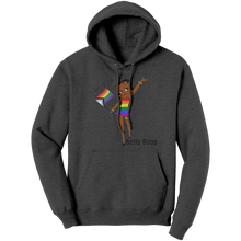 Load image into Gallery viewer, Betty_Boop_Hoodie_Love_is_Love_Hoodie__Dark_Heather_Front_Mockup.png