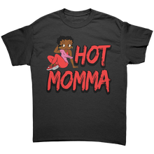 Load image into Gallery viewer, Betty_Boop_Mom_Shirt_Hot_Mama_Graphic_T_Black_Front_Mockup.png