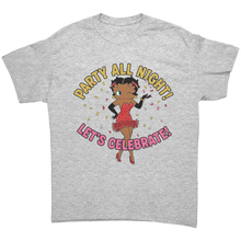 Load image into Gallery viewer, Betty_Boop_Shirt_Birthday_Party_Tshirt_Ash_Grey_Front_Mockup.png