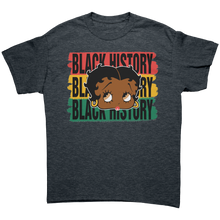 Load image into Gallery viewer, Betty_Boop_Shirt_Black_History_Shirt_B_Dark_Heather_Mockup.png