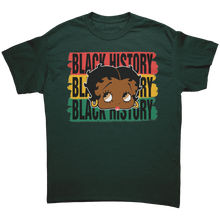 Load image into Gallery viewer, Betty_Boop_Shirt_Black_History_Shirt_B_Forest_Green_Mockup.png