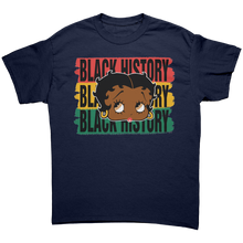 Load image into Gallery viewer, Betty_Boop_Shirt_Black_History_Shirt_B_Navy_Front_Mockup.png