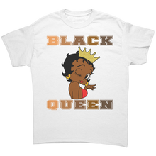 Load image into Gallery viewer, Betty_Boop_Shirt_Black_Queen_Shirt_Bla_White_Front_Mockup.png