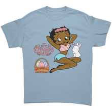 Load image into Gallery viewer, Betty_Boop_Shirt_Easter_Shirt_Easter_E_Light_Blue_Front_Mockup.png