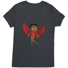 Load image into Gallery viewer, Betty Boop Shirt Gifts for Her, Betty Boop Vneck, Angel Wings Betty Boop T-Shirt, Betty Boop Gift, Christmas Shirt, Christmas Gift For Her
