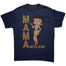 Load image into Gallery viewer, Betty_Boop_Shirt_Leopard_Print_Mama_Shi_Navy_Front_Mockup.png