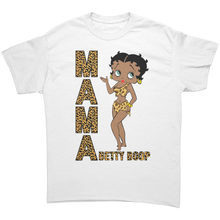 Load image into Gallery viewer, Betty_Boop_Shirt_Leopard_Print_Mama_Shi_White_Front_Mockup.png