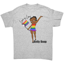 Load image into Gallery viewer, Betty_Boop_Shirt_Love_is_Love_Shirt_Eq_Ash_Grey_Front_Mockup.png