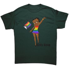 Load image into Gallery viewer, Betty_Boop_Shirt_Love_is_Love_Shirt_Eq_Forest_Green_Mockup.png