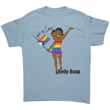 Load image into Gallery viewer, Betty_Boop_Shirt_Love_is_Love_Shirt_Eq_Light_Blue_Front_Mockup.png