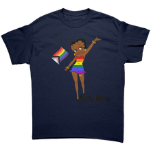 Load image into Gallery viewer, Betty_Boop_Shirt_Love_is_Love_Shirt_Eq_Navy_Front_Mockup.png
