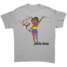 Load image into Gallery viewer, Betty_Boop_Shirt_Love_is_Love_Shirt_Eq_Sport_Grey_Front_Mockup.png