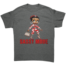 Load image into Gallery viewer, Betty_Boop_Shirt_Sassy_Shirt_Sassy_Mod_Graphite_Heather_Front_Mockup.png