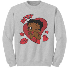 Load image into Gallery viewer, Betty Boop Sweater, Betty Boop Sweatshirt, Cute Womens Sweatshirt, Valentines Sweatshirt Gift, Womens Clothing, Christmas Gift For Her