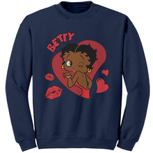 Load image into Gallery viewer, Betty Boop Sweater, Betty Boop Sweatshirt, Cute Womens Sweatshirt, Valentines Sweatshirt Gift, Womens Clothing, Christmas Gift For Her