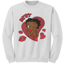 Load image into Gallery viewer, Betty Boop Sweater, Betty Boop Sweatshirt, Cute Womens Sweatshirt, Valentines Sweatshirt Gift, Womens Clothing, Christmas Gift For Her