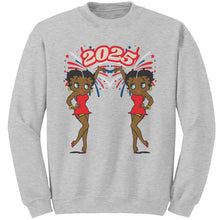 Load image into Gallery viewer, Betty Boop Sweatshirt, 2025 New Year Sweatshirt, Betty Boop Womens Sweatshirt, Christmas Sweatshirt, Womens Clothing, Christmas Gift For Her