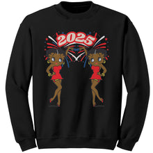 Load image into Gallery viewer, Betty Boop Sweatshirt, 2025 New Year Sweatshirt, Betty Boop Womens Sweatshirt, Christmas Sweatshirt, Womens Clothing, Christmas Gift For Her