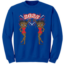 Load image into Gallery viewer, Betty Boop Sweatshirt, 2025 New Year Sweatshirt, Betty Boop Womens Sweatshirt, Christmas Sweatshirt, Womens Clothing, Christmas Gift For Her