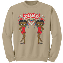 Load image into Gallery viewer, Betty Boop Sweatshirt, 2025 New Year Sweatshirt, Betty Boop Womens Sweatshirt, Christmas Sweatshirt, Womens Clothing, Christmas Gift For Her